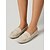 cheap Women's Slip-Ons &amp; Loafers-Women's Beige Tassel Loafers with Soft Faux Suede Upper - Comfortable Slip-On Moccasin Flats with Tassels &amp; Rivet for Travel, Shopping, Driving, Business Casual and Everyday Wear