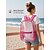 abordables Mochilas para Niños y Adolescentes-Mochila rosa transparente de alta resistencia para niñas - mochila escolar transparente homologada para estadios, ideal para estudiantes, trabajo y viajes - mochila de PVC duradera