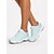 preiswerte Damen Golfschuhe-Blaue Damengolfschuhe mit Schnellverschluss &amp;Mehrklingen-Spikelose Gummisohle – wasserdichter, mikrobieller Leder-Komfort-Golfschuh für den Platz &amp;Übungsgelände