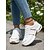 cheap Women's Sneakers-Women's White Walking Sneakers with Air Cushion Sole - Lightweight Casual Comfort Shoes, Lace-Up Trainers for Travel, Standing All Day and Everyday Wear