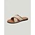 abordables Sandalias deslizantes-Sandalias planas de paja tejida marrón para mujer: sandalias informales con tiras cruzadas, ideales para combinar con pantalones cortos de lino, vacaciones en la playa y para relajarse junto a la