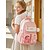 baratos Mochilas para Crianças e Adolescentes-Mochila escolar feminina rosa impermeável em poliéster com estojo, mochila grande com vários bolsos, suporte ergonômico, ideal para viagens. &amp;Uso diário, 1º ao 6º ano