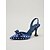 cheap Slingback Pumps-Women's Navy Blue Polka Dot Slingback Pumps - Retro Satin Pointed Toe Kitten Heels with Bow for Casual Daily Wear &amp; Office Work
