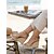 voordelige Espadrille Sandalen-Espadrilles met sleehak voor dames - beige suède platformschoenen met enkelbandje en open neus, perfect voor een strandvakantie, tropische cruise of zwembadfeest.