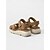 voordelige Comfortsandalen-Damessandalen van imitatieleer met een grof platform en voetboogondersteuning - comfortabele sandalen met gekruiste bandjes aan de voorkant en een verstelbare enkelband met klittenbandsluiting.