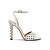 voordelige Retro uit de jaren 50-Dameshoge hakken uit de jaren 50 met stippen - witte en zwarte stiletto sandalen met bandjes en enkelbandje voor een avondfeest of galadiner. &amp;luxe resort