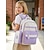 abordables Mochilas para Niños y Adolescentes-Mochila escolar de poliéster para niña con estuche para lápices, gran capacidad, múltiples compartimentos, linda mochila infantil para libros, bolsos de viaje para laptop con correa para equipaje,