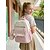 abordables Mochilas para Niños y Adolescentes-Mochila escolar de poliéster para niña con estuche para lápices, gran capacidad, múltiples compartimentos, linda mochila infantil para libros, bolsos de viaje para laptop con correa para equipaje,