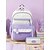 abordables Mochilas para Niños y Adolescentes-Mochila escolar de poliéster para niña con estuche para lápices, gran capacidad, múltiples compartimentos, linda mochila infantil para libros, bolsos de viaje para laptop con correa para equipaje,