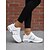 cheap Women's Sneakers-Women's White Walking Sneakers with Air Cushion Sole - Lightweight Casual Comfort Shoes, Lace-Up Trainers for Travel, Standing All Day and Everyday Wear