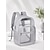 baratos Mochilas para Crianças e Adolescentes-Mochila transparente cinza resistente, aprovada para uso em estádios - mochila escolar grande e transparente para estudantes. &amp;Mochila de trabalho - mochila resistente em PVC com alças acolchoadas.
