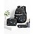 voordelige Kinderen en Tiener Rugzakken-Galaxy Space rugzakset voor jongens en meisjes, waterdichte polyester schooltas 3-delige set met lunchbox &amp;etui, ruime schooltas met meerdere vakken, reflecterende boekentas voor basisschool en