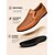 billige Slip-on casual sko-Herre Tøfler &amp; Slip-ons Håndlavede sko Gang Afslappet udendørs Atletisk Net Læder Åndbart Håndlavet Sort Blå Brun Sommer Forår