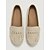 cheap Women's Slip-Ons &amp; Loafers-Women's Beige Tassel Loafers with Soft Faux Suede Upper - Comfortable Slip-On Moccasin Flats with Tassels &amp; Rivet for Travel, Shopping, Driving, Business Casual and Everyday Wear