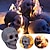 cheap Outdoor Decor-1pc Halloween Ceramic Fireproof Fire Pit Skull, Burning Skeleton Head Figurine for Fireplace or Fire Bowl, Scary Halloween Party Prop and Spooky Indoor Outdoor Decor