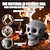 cheap Outdoor Decor-1pc Halloween Ceramic Fireproof Fire Pit Skull, Burning Skeleton Head Figurine for Fireplace or Fire Bowl, Scary Halloween Party Prop and Spooky Indoor Outdoor Decor