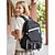 voordelige Kinderen en Tiener Rugzakken-Polyester schoolrugzak voor meisjes met usb-oplaadpoort, geschikt voor een 15,6 inch laptop, grote capaciteit, meerdere compartimenten, schooltas voor meisjes en jongens, roze en zwart.