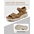 voordelige Comfortsandalen-Damessandalen van imitatieleer met een grof platform en voetboogondersteuning - comfortabele sandalen met gekruiste bandjes aan de voorkant en een verstelbare enkelband met klittenbandsluiting.