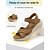 voordelige Comfortsandalen-Damessandalen van imitatieleer met een grof platform en voetboogondersteuning - comfortabele sandalen met gekruiste bandjes aan de voorkant en een verstelbare enkelband met klittenbandsluiting.