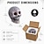 cheap Outdoor Decor-1pc Halloween Ceramic Fireproof Fire Pit Skull, Burning Skeleton Head Figurine for Fireplace or Fire Bowl, Scary Halloween Party Prop and Spooky Indoor Outdoor Decor