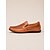 billige Slip-on casual sko-Herre Tøfler &amp; Slip-ons Håndlavede sko Gang Afslappet udendørs Atletisk Net Læder Åndbart Håndlavet Sort Blå Brun Sommer Forår