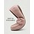 cheap Women's Slip-Ons &amp; Loafers-Women's Pink Faux Suede Loafers with Braided Strap Detail - Comfortable Slip-On Casual Moccasin Flats for  Travel, Daily Walking and Business Casual Wear