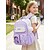 baratos Mochilas para Crianças e Adolescentes-Mochila escolar feminina rosa impermeável em poliéster com estojo, mochila grande com vários bolsos, suporte ergonômico, ideal para viagens. &amp;Uso diário, 1º ao 6º ano