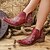 abordables Chaussures-Western Années 1970 Far West Bottes Hippie Broderie Déguisement Femmes Halloween Carnaval Festival de Musique Soirée Décontracté Quotidien Adulte Chaussures
