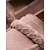 cheap Women's Slip-Ons &amp; Loafers-Women's Pink Faux Suede Loafers with Braided Strap Detail - Comfortable Slip-On Casual Moccasin Flats for  Travel, Daily Walking and Business Casual Wear
