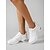 cheap Dance Sneakers-Women's White Dance Sneakers – Breathable Knit Dance Practice Shoes with Air Cushion Heel, Lightweight Comfort, Shock Absorption and Flexible Sole for Zumba, Jazz, Ballroom Practice and Dance Fitness