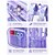 cheap Kids &amp; Teen Backpacks-Heavy Duty Purple Clear Backpack for Girls - Stadium Approved Large Transparent School Bag with Floral Straps for Students &amp; Teens