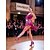 billige Latinsko-Fuchsia glitter latin dansesandaler til kvinder – højhælede ballroom salsasko med glitrende multi-stropper til bachata, tango &amp;social dans