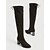 abordables Botas de moda-Botas altas de ante marrón oscuro para mujer: cómodas, con punta afilada, tacón de bloque alto y cierre de cordones, ideales para el día a día en otoño e invierno.