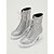 baratos Botas de combate-Botas femininas douradas com glitter - botas de combate com salto alto grosso e plataforma, com cadarço, perfeitas para festas noturnas e saídas à noite.