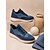 Χαμηλού Κόστους Καθημερινά Sneakers-Ανδρικά αθλητικά παπούτσια μπλε πλεκτά με κορδόνια, κομψό σχεδιασμό και μαλακή σόλα για περπάτημα, τρέξιμο και καθημερινή χρήση.
