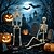 billige Halloween-Halloween-skelet, skeletter med fuldt bevægelige led, komplet dekoration af plastik til haven, gyserhus og havescener.