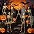 billige Halloween-Halloween-skelet, skeletter med fuldt bevægelige led, komplet dekoration af plastik til haven, gyserhus og havescener.