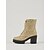 baratos Botas de combate-Botas femininas douradas com glitter - botas de combate com salto alto grosso e plataforma, com cadarço, perfeitas para festas noturnas e saídas à noite.