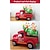 billige jul-2,1 meter oppustelig pickup truck med juletræ og LED-lys | festlige juledekorationer | blæser, reb og pæle inkluderet