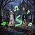 economico Halloween-Decorazioni di Halloween: scheletri danzanti animati su lapide con musica, oggetti di scena per decorazioni di Halloween con sensore di movimento e luce, decorazioni di Halloween per casa stregata,