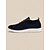 Χαμηλού Κόστους Καθημερινά Sneakers-ανδρικά πλεκτά αθλητικά παπούτσια σε μπλε ναυτικό με κορδόνια και μαλακή σόλα για άνετη καθημερινή χρήση