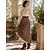 cheap Victorian &amp; Edwardian-Women's Brown Victorian Vintage Lace Up Boots - Wingtip Brogue Edwardian Spool Kitten Heel Booties for Cosplay, Retro Tea Party