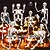 billige Halloween-Halloween-skelet, skeletter med fuldt bevægelige led, komplet dekoration af plastik til haven, gyserhus og havescener.