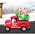 billige jul-2,1 meter oppustelig pickup truck med juletræ og LED-lys | festlige juledekorationer | blæser, reb og pæle inkluderet