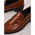 baratos Sapatilhas e Mocassins de mulher-Mocassins femininos marrons de verniz com salto bloco - modelo clássico de bico redondo, perfeitos para o dia a dia no escritório, para o trabalho e ocasiões casuais de negócios.