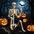 billige Halloween-Halloween-skelet, skeletter med fuldt bevægelige led, komplet dekoration af plastik til haven, gyserhus og havescener.