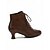 cheap Victorian &amp; Edwardian-Women's Brown Victorian Vintage Lace Up Boots - Wingtip Brogue Edwardian Spool Kitten Heel Booties for Cosplay, Retro Tea Party