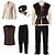 billiga Outfits-Set Retro / vintage Medeltida kostymer Renässans Byxa Väst Midjeskärp med tillbehör Lång ärm Pirat Krigare Tempelherre Maskeradkläder Herr Pirat fantasi Halloween Karnival Maskerad Prestanda LARP Ren