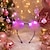 voordelige Kerstcadeauverlichting-Kerst Luminous Elch Geweien Haarclip Haarbanden LED Haaraccessoires Kerst Hoepel Veer Hoofddeksel Fancy Elch Haarspeld Flitslicht Hoofddeksel Feest Cosplay Requisiet