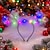 voordelige Kerstcadeauverlichting-Kerst Luminous Elch Geweien Haarclip Haarbanden LED Haaraccessoires Kerst Hoepel Veer Hoofddeksel Fancy Elch Haarspeld Flitslicht Hoofddeksel Feest Cosplay Requisiet